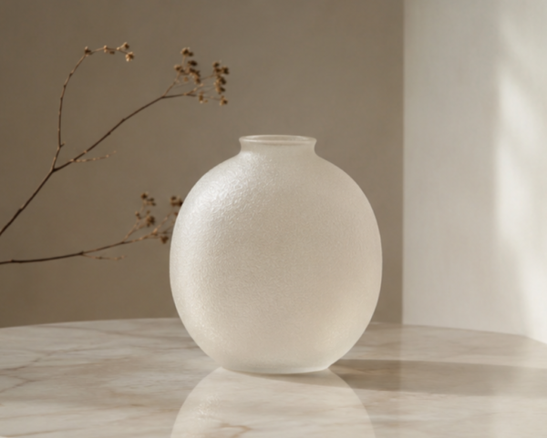 Fog Valley Frosted Vase | Warm White